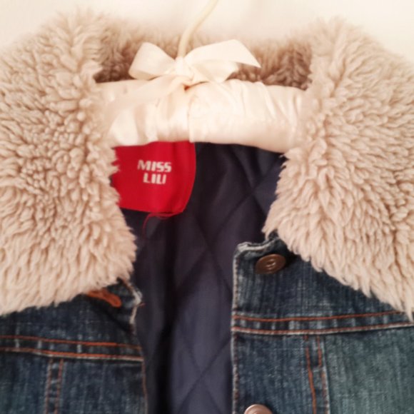 Miss Lili Puffy Jean Jacket Size S/M - Picture 5 of 7